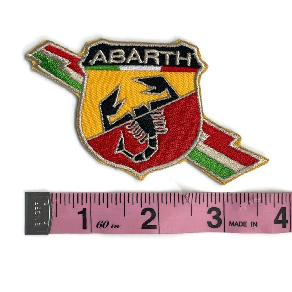 Abarth Fiat Italy Scorpion Logo Embroidered Patch - Picture 4 of 4